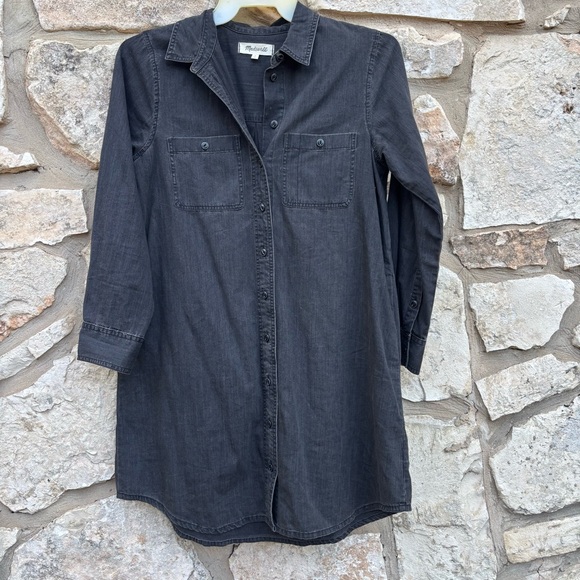Madewell Denim Puff-Sleeve Shirtdress in Kelsey Wash size medium - Picture 2 of 6